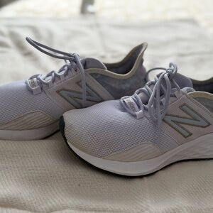 New Balance Women's Pale Gray Lavender Athletic Sneakers